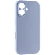Силиконовый чехол Silicone Silk Full Camera Protective (AA) No Logo для iPhone 17 (Айфон 17 ), матовая накладка Soft Touch с полной защитой камеры, корпуса, мягкой подкладкой из микрофибры Lilac Blue - изображение 3