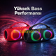 Портативная Bluetooth-колонка Charce 6 LED с RGB-подсветкой, TWS, Power Bank, черная - изображение 6