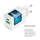 Сетевое зарядное устройство ColorWay GaN Mini CW-CHS062PDC-WT 20W USB-C + USB-A PD 3.0 QC 4.0 PPS + кабель USB-C – USB-C White Белый - изображение 7