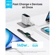 Мережевий зарядний пристрій Anker Laptop GaN Charger 140W 3xUSB-C 1xUSB-A Display PD 3.1 PPS Silver (B2697G41) - зображення 3
