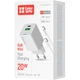 Сетевое зарядное устройство ColorWay GaN Mini CW-CHS062PDC-WT 20W USB-C + USB-A PD 3.0 QC 4.0 PPS + кабель USB-C – USB-C White Белый - изображение 10