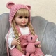 Лялька реборн Reborn Baby Doll реалістична вінілова з аксесуарами та волоссям, 55 см, можна купати (RB017) - изображение 4