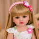 Реалістична лялька реборн Reborn Baby Doll Liliana 55 см – вінілова дівчинка з довгим волоссям та аксесуарами, можна купати - изображение 2