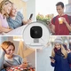 WiFi міні камера IP відеоспостереження Full HD 1080P бездротова смарт відеокамера вайфай з нічним баченням та з двостороннім аудіо зв'язком відеозапис запис звуку на карту пам’яті microSD віддалений доступ онлайн зі смартфона для дому офісу Біла - изображение 5