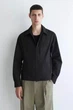 Бавовняна сорочка-куртка COS cotton zipped overshirt 1285566001 XS Чорний - изображение 1