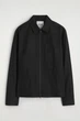 Бавовняна сорочка-куртка COS cotton zipped overshirt 1285566001 XS Чорний - изображение 8