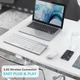Беспроводной комплект клавиатуры и мыши, JOYACCESS 2.4G (английская раскладка )2400 DPI, белый+серебряный - изображение 8