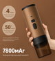 Портативная кофеварка с подогревом 18 бар, аккумулятором 7800mAh и поддержкой капсул и молотого кофе коричневая - изображение 7