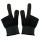 Ігрові рукавички для телефона HOCO GA21 Eagle Claw silver fiber two-finger gaming gloves сенсорні геймерські напіврукавички на два пальці зі срібним волокном 2 шт Чорні - зображення 2