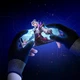 Ігрові рукавички для телефона HOCO GA21 Eagle Claw silver fiber two-finger gaming gloves сенсорні геймерські напіврукавички на два пальці зі срібним волокном 2 шт Чорні - зображення 6