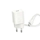 Зарядка от cети 220В на Type C 3.0A, QC 20W , кабель Type-C - iPhone, белая Baseus - изображение 1