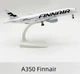Коллекционная металическая литая модель самолета 1:300 Airbus A350 FINNAIR 20 см - изображение 1