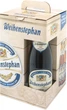 Набор пива Weihenstephaner Hefeweissbier белое нефильтрованное 5.4% 0.5 л x 3 шт + бокал 0.5 л (4105120018631) - изображение 2