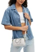 Женская сумка Coach Mini Rowan Crossbody In Signature Canvas White CS183 - изображение 4