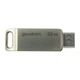 USB флеш накопитель Goodram 32GB ODA3 Silver USB 3.0 / Type-C (ODA3-0320S0R11) - изображение 2