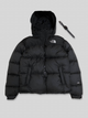 Жіночий Пуховик з вишивкою The North Face tnf 700 чорний XL - зображення 1