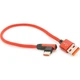 Дата кабель USB 2.0 AM to USB-C 0.25m QC3.0 PD 90° corner braided red Voltronic (YT-USB-TypeC-2.0m/R) - зображення 1