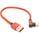 Дата кабель USB 2.0 AM to USB-C 0.25m QC3.0 PD 90° corner braided red Voltronic (YT-USB-TypeC-2.0m/R) - зображення 3