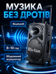 Портативная акустическая система с Bluetooth и FM-радио для караоке с 2 микрофонами и аккумулятором на 8-10 часов - изображение 3