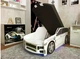 Ліжко машина ViorinaDEKO BMW 002 PREMIUM 180*80 см з ортопедичним матрацом та підйомним механізмом біле - зображення 2