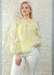 Блуза з органзи з воланами жовта Top Win 15-342 - M-L - жовтий - изображение 1