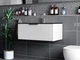 Тумба лакированная, подвесная Luxor French 80, с умывальником Imperio Low 80 Black - изображение 2