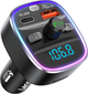 FM передавач для авто LENCENT T25M C3 Bluetooth 5.4 48W PD 30W QC3.0 18W 7 кольорів підсвітка hands-free USB TF - изображение 1