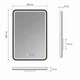 Зеркало вертикальное LED 80x60 см в черной металлической раме с подогревом, часами и регулировкой яркости - изображение 3