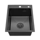Кухонна мийка Kroner KRP PVD Schwarze — 4050HM (3,0/1,0 мм) графіт - зображення 2
