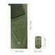 Спальный мешок Naturehike LW180 Mini NH21MSD04, левый, темно-зеленый - изображение 2