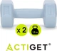Гантели Actiget Hex 2 x 1 кг Голубые (ACT0156) - изображение 8