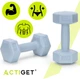 Гантели Actiget Hex 2 x 1 кг Голубые (ACT0156) - изображение 9