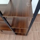Стелаж книжковий із шафкою 120×90×34 см, підлогова етажерка з полицями ЛДСП та металевим каркасом, органайзер для зберігання книг, документів, декору та речей, меблі у стилі Loft для дому, офісу, кабінету, вітальні й передпокою Темний Горіх, MB-080-Walnut - зображення 13
