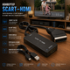 Конвертер SCART–HDMI 1080P з USB-кабелем, відео-аудіо адаптер для телевізора, проєктора, DVD, VHS і приставок - зображення 1