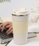 Термочашка Xiaomi Quange Fashion Coffee Cup KF102 430 мл Cream/Red (SJ090401) - изображение 7