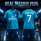 Форма футбольна дитяча Real Madrid 2026 Ronaldo 7 блакитна синя комплект футболка та шорти розмір 28 — зріст 150–155 см - изображение 1