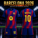 Форма футбольна дитяча Barcelona 2026 Messi 10 синьо-червона комплект футболка та шорти розмір 26 — зріст 140–150 см - изображение 1