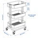 Візок на колесах, білий, 28x38x61 см IKEA RÅSKOG 005.867.89 - изображение 6