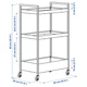 Візок на колесах білий, 50,5x30x83 см IKEA NISSAFORS 404.657.33 - изображение 15