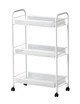 Візок білий,на колесах, 26x48x77 см IKEA HORNAVAN 702.438.73 - изображение 1