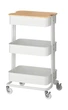 Візок з кришкою, білий, 35x45x77 см IKEA RÅSKOG / NORRÅVA 295.807.63 - изображение 1