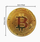 Сувенірна металева монета Bitcoin, Біткоїн - изображение 3