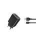 Мережевий зарядний пристрій XO L57 2.4A/2USB + lightning чорний - изображение 1