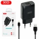 Мережевий зарядний пристрій XO L57 2.4A/2USB + lightning чорний - изображение 2