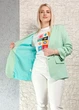 Піджак з костюмної тканини на підкладці без застібки м'ятний Trendy Lady Італія 14-308 - M-L - зелений - зображення 6