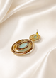 Сережки Acqua Oro з м’ятно-аквамариновими кабошонами золотисті di classe 7-2032 - One size - золотистий - изображение 4