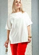 Футболка бавовняна з дрібними паєтками та стразами біла GAGA summer 16-150 - L-XXL - білий - изображение 8