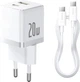 Зарядное устройство Baseus Palm Fast Charger 1C 20 Вт с кабелем USB-C - Lightning 1 м Белый (E0116400) - изображение 7
