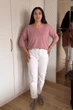 Светр INEDIT 10852 Pudra ONE SIZE - зображення 6