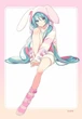 Фигурка аниме Noodle Stopper FuRyu Хацунэ Мику Hatsune Miku Кроличьи уши Rabbit Ear Hood Pajama Vocaloid 14 см - изображение 6